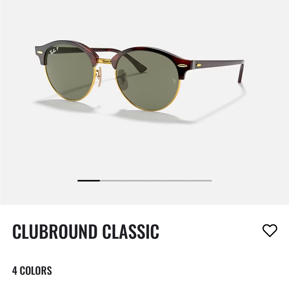 Brand new ray ban club master round in brown